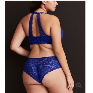 push-up lace racer back bra